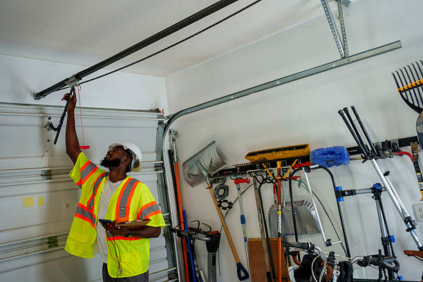 Professional Garage Door Roller Replacement technician working in Flemington, NJ